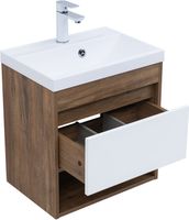 Товар: Тумба с раковиной Aquanet Тренд 50 цв. дуб рустикальный/белый сатин 00345808 - фото 4 Тумба с раковиной Aquanet Тренд 50 цв. дуб рустикальный/белый сатин 00345808 — фото 4, Тумбы с раковиной