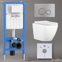 Комплект 3в1 IBERICA BLANCA инсталляция SILENCIO, унитаз BILBAO ALTO белый, кнопка смыва INOX-O хром матовый (IB001.BLA.234.8132) — фото 1, Комплекты унитаз + инсталляция