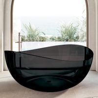 Прозрачная ванна ABBER Kristall AT9705Onyx черная — фото 1, Ванны из полиэфирной смолы