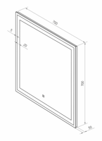 Товар: Зеркало арт-СИР-02-70_70-14 - фото 7 Зеркало арт-СИР-02-70_70-14 — фото 7, Зеркала в ванную комнату