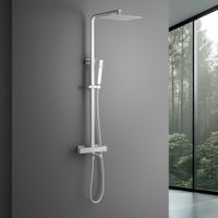 Душевая система с термостатом Timo Tetra-thermo SX-0169/16 белый матовый — фото 1, Душевые системы