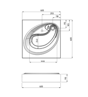 Раковина "ALVARO" 60 см на стиральную машину 1606001 — фото 2, Раковины