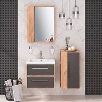 Тумба подвесная с умывальником MELBOURNE 60 /дуб/серый/ AQUA DE MARCO 5060GCMEL/H/V.2.0 — фото 11, Тумбы с раковиной