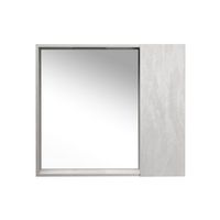 Зеркало со шкафом VIANT БЕРЛИН 80 подвесное цемент арт-VBER80C-ZSH — фото 2, Зеркальные шкафы в ванную