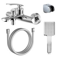 Смеситель для ванны и душа Azario REULEAUX с ручным душем, керамический картридж, хром арт-AZ-VWF238296C — фото 6, Смеситель для ванны