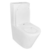 Унитаз-компакт Azario Vetro 380х605х825 напольный, безободковый, слив "ТОРНАДО", в комплекте с бачком и быстросъемным сиденьем микролифт (AZ-2149- UQ) арт-AZ-2149-UQ1 — фото 1, Напольные унитазы