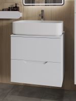 Orange Line Li-60TuwMDF+B07-600W тумба с раковиной подвесная 60 см, белый Li-60TuwMDF+B07-600W — фото 5, Тумбы с раковиной