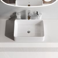 M8FWCC10500WG Func Раковина накладная, прямоугольная, 50 см, цвет белый глянец — фото 2, Раковины накладные