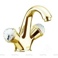Смеситель для раковины Fiore XT SKY (SWAROVSKI®) , золото арт-17OO0623 — фото 1, Смесители для раковины
