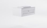 Тумба Классик 90 с 1ящ белый мат. с раковиной Ретро бел гл. и столешницей Solid бел гл. арт-4631177714153 — фото 3, Тумбы с раковиной