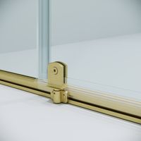 Дверь в нишу Niagara Nova NG-45-11ASG (110х195) распашная,золото сатин,стекло прозрачное,1 место — фото 7, Распашные душевые двери