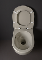 Унитаз Scarabeo GLAM подвесной безободковый цвет песочный матовый арт-5201/TW 52 — фото 2, Подвесные унитазы