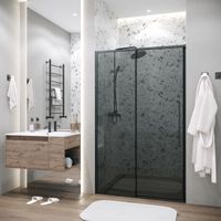 Дверь в нишу Grossman Galaxy (110х195) черный матовый,стекло тонированное,раздвижная, 1 место арт-100.K33.01.110.21.10 — фото 3, Раздвижные душевые двери