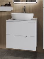 Orange Line тумба с раковиной подвесная 60 см, белый арт-Li-60TuwMDF+B05-480W — фото 5, Тумбы с раковиной