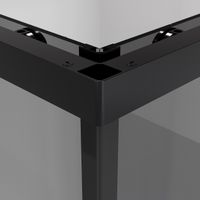 Душевое ограждение Niagara Nova NG-2830-34BLACK (100х100х195) квадрат,черный матовый,двери раздвижные,стекло тонированное,1 место — фото 8, Квадратные душевые уголки