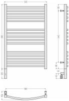 Товар: Полотенцесушитель электрический Сунержа Аркус 3.0 800х500 МЭМ левый Без покрытия арт-00-5704-8050 - фото 3 Полотенцесушитель электрический Сунержа Аркус 3.0 800х500 МЭМ левый Без покрытия арт-00-5704-8050 — фото 3, Электрические полотенцесушители