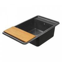 Мойка для кухни Беллис 87 870x510x250 мм, прямоуг., графит 1A724832BS210 — фото 6, Кухонные мойки