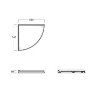 Полка SIMAS ARCADE на консоль цвет белый AR894 — фото 3, Полки для ванной и душа