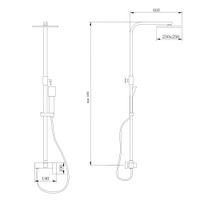 Душевая стойка ABBER Daheim без излива, никель арт-AF8220NGL — фото 3, Душевые стойки