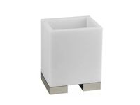 Стакан, Gessi, Rettangolo, одинарный, ширина, мм-105, глубина, мм-85, высота, мм-125, настольный, цвет-белый арт-20831.031 — фото 2, Стаканы для зубных щеток