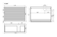 Тумба напольная SANCOS Folk Floor правая 1190х445х850, c двумя ящиками оснащенными доводчиками, Grey soft, арт.FL120FRGS — фото 6, Тумбы под раковину