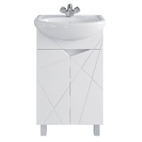 тумба Айсберг 50 (Уют 50) напольная, белая без умывальника арт-MFR14754WT — фото 1, Тумбы под раковину