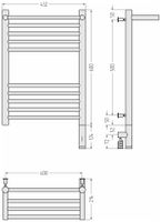 Полотенцесушитель электрический Сунержа Богема с полкой 3.0 600х400 / МЭМ правый Матовый чёрный арт-31-5807-6040 — фото 3, Электрические полотенцесушители