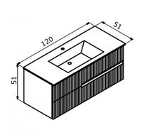 Тумба с раковиной ORKA Moonlight 120 подвесная, белый матовый 5001503 — фото 4, Тумбы с раковиной