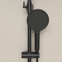 Душевая стойка Sancos Teo c термостатом, с регулировкой по высоте, цвет черный матовый, арт. SC11001MB — фото 5, Душевые стойки