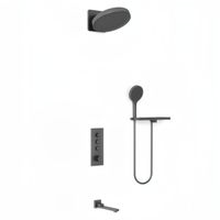 Душевой комплект Inspire встраиваемый, термостат, трехрежимный, вороненая сталь арт-VSFW-433TI3RGM — фото 1, Встраиваемые душевые комплекты