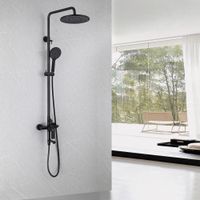 Товар: Душевая стойка ABBER Weiss Insel AF8016NB с изливом, черная матовая - фото 2 Душевая стойка ABBER Weiss Insel AF8016NB с изливом, черная матовая — фото 2, Душевые стойки