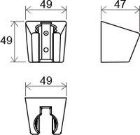 Держатель ручного душа Ravak 612.00 хром арт-X07P345 — фото 2, Держатели для душа