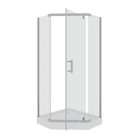 Ограждение VIVA90B N душевое Ceruttispa без поддона (90x90x195) — фото 319, Прямоугольные душевые уголки