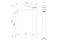 Смеситель для раковины высокий Grossman Advans черный матовый,1 место арт-520.K35.09.210 — фото 4, Смесители для раковины