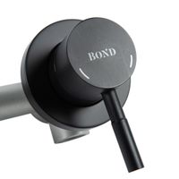 BOND Smart Смеситель настенный для раковины с внутренней частью, однорычажный черный матовый арт-B68-4288 — фото 3, Смесители для раковины