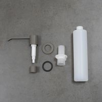 Expert Дозатор для мойки в цвет мойки и смесителя, серый шелк, LM, арт-LM8201PGS — фото 2, Дозаторы для кухонных моек