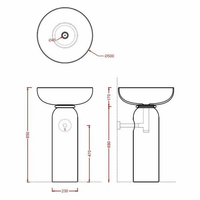 Кольцо для пьедестала Artceram Jolie цвет черный матовый арт-ACA073 17 — фото 3, Пьедесталы для раковины