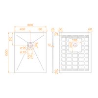 Душевой поддон прямоугольный STONE TRAY-W 800x1000 14152810-01-11 — фото 3, Душевые поддоны