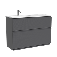 Тумба напольная SANCOS Folk Floor левая 1190х445х850, c двумя ящиками оснащенными доводчиками, Grey soft, арт. арт-FL120FLGS — фото 3, Тумбы под раковину