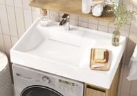 Тумба без фасада ЛОНДРИ 20 (под раковину РЕЙН 80), под с/маш., дуб кантри 1A267101LHDY0 — фото 12, Тумбы под раковину