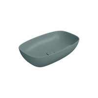 раковина накладная NUBES 60x38 без перелива агава матовый арт-978304 — фото 2, Раковины накладные