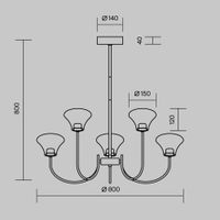 Товар: Подвесной светильник Maytoni MOD402PL-L30BS3K - фото 6 Подвесной светильник Maytoni MOD402PL-L30BS3K — фото 6, Подвесные светильники
