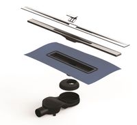 Желоб BERGES водосток SIMPEL 400, матовый хром, S-сифон D50 H60 боковой арт-090110 — фото 15, Душевые лотки