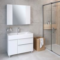 Тумба напольная AXIOMA 100 /1дв+2ящ/ AQUA DE MARCO 2100WGAXI/F — фото 7, Тумбы под раковину