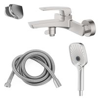 Товар: Смеситель для ванны Azario Conda с ручным душем, керамический картридж, шланг 150 см, сатин арт-AZ-K3011BN - фото 8 Смеситель для ванны Azario Conda с ручным душем, керамический картридж, шланг 150 см, сатин арт-AZ-K3011BN — фото 8, Смеситель для ванны