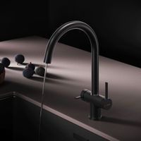 F8F07722 Func, смеситель для кухни с C-изливом с каналом для питьевой воды, черный — фото 1, Смесители для кухни