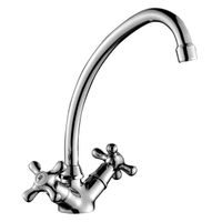 H02 Смеситель для раковины, пов.излив 111мм, р/ДВ, хром, ROS, H02-62 — фото 1, Смесители для раковины