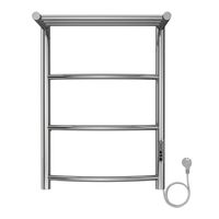 Полотенцесушитель электрический AZARIO VERONA 400/600 3 секции, с полкой, диммер справа, хром арт-AZ04846P — фото 2, Электрические полотенцесушители