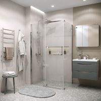 Боковая стенка Grossman Pragma 200.K33.03.100.10.00 (100х195) хром,стекло прозрачное, 1 место — фото 2, Боковые стенки