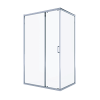 Душевой уголок ALEX BAITLER 1 серия прозрачное стекло арт-AB14120X1 — фото 3, Прямоугольные душевые уголки
